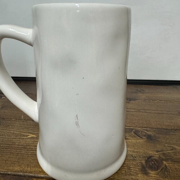 Rae Dunn by Magenta BEER Ceramic White Beer‎ Stein Mug NEW - Picture 4 of 6